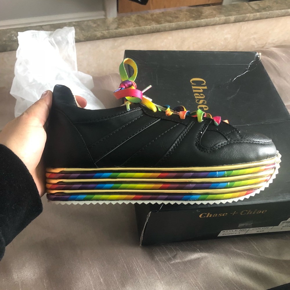 Chase And Chloe Wedge Sneakers